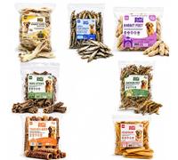 Pick & Mix Premium 1kg Natural Dog Treat Bundle Choose Any 5 (5 x 200g) Rabbit Feet, Chicken Feet, Rabbit Ears, Beef Trachea, Pork Bites, Fish Sprats, Tripe & Headskin Dog Snacks Assorted Pet Treats