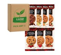 Pick & Mix Walkers Biscuits - Choose Any 3 - Fruit & Lemon; Stem Ginger; Oatflake Cranberry; Raspberry & White Choc; Belgian Choc Chunk; Toffee Pecan & Hazelnut - Compatible for Walkers By Luxe Bitez