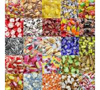 Pick n Mix All Types of Sweets Collections - Variety Flavours,Colors,Types of Sweetss - Halloween,Birthday Party, Thanksgiving Themed Mixed Sweet (1kg, Random Mixed Boiled Sweets)