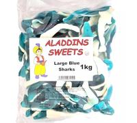 Pick n Mix Animal Retro Jelly Halal Sweets. Premium quality for Kids & Adults Christmas, EID, Wedding Candy Carts, Gifts and Sharing. 500g 1kg bulk varieties (1kg, Large Blue Sharks)