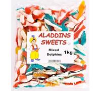 Pick n Mix Animal Retro Jelly Halal Sweets. Premium quality for Kids & Adults Christmas, EID, Wedding Candy Carts, Gifts and Sharing. 500g 1kg bulk varieties (1kg, Mixed Color Dolphins)
