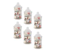 Pick n mix Candy Buffet Party Victorian Style Clear Plastic Sweet Jar Holder 15cm Tall 380ml - Set of 6 Birthday wedding anniversary christening party