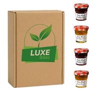 Pick N Mix Choose From 4 Flavours | Apricot, Orange, Raspberry, Strawberry | 15 Mini Jars 30g (5 Jars of Each Flavour) | Compatible For Bonne Maman By Luxe Bitez