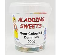 Pick n Mix Retro Sour Coloured Dummies Jelly Halal Sweets. Premium Quality for Kids & Adults Christmas, EID, Wedding Candy Carts, Gift and Sharing. 500g / 1kg bulk buy (500G)