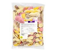 Pick n Mix Station Choco Mix Bag | A mix of milk, white, strawberry and vanilla chocolate flavour candy with candy topping (1kg Bag)