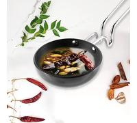 Pick N Save PNS Tadka Pan - Mini Size for Eggs, Roasting Spices, Melting Butter and Making Traditional Indian Tadka - Safe Hard Anodised (Large (11.5cm))