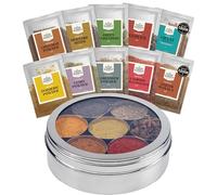 Pick N Save Spice Box/Masala Dabba with 7 Compartments made out of Highest food grade stainless with FREE Serving spoon (Transparent Lid + Spice, 16cm)