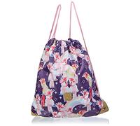 Pick & Pack Unisex's Purple Rain Unicorn Birds Gym Bag, Size Display Name