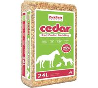 Pick Pets Red Cedar Bedding for Dogs, Rabbits and Horses | 100% Pet-Safe Material | All-Natural | Zero Artificial or Unsafe Chemicals, 24L