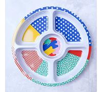 PICK PLATES Children's Divided Plate for Fussy Eaters. 5 Compartment Plate - Midi Size