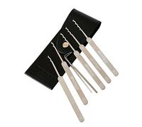 Pick Set Bogota Elite 7 High-Quality Lock Picking Set 7-Piece Set Made of High-Quality Spring Steel for Professional Lock Pickers in a Fine Leather Case, Original Multipick®, Made in Bonn (Germany)