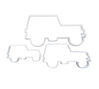 Pick Up Off Road 4x4 Shape Cookie Cutter Dough Biscuit Pastry Fondant Sharp Stencil Truck Wagon Car Van (Medium)