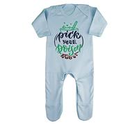 Pick Your Poison Cauldron Potion [HALLO19] Baby Romper Jumpsuit with feet, 3-6 Months, Pastel Blue