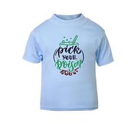 Pick Your Poison Cauldron Potion [HALLO19] Short Sleeve Cotton Kids t Shirt, 2-3 Years, Pastel Blue