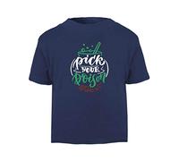 Pick Your Poison Cauldron Potion [HALLO19] Short Sleeve Cotton Toddler t Shirt, 1-2 Years, Navy