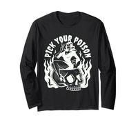 Pick Your Poison Pin Up Devil Woman Traditional Tattoo Flash Long Sleeve T-Shirt