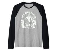 Pick Your Poison Pin Up Devil Woman Traditional Tattoo Flash Raglan Baseball Tee