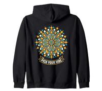 Pick Your Vibe Mandala Only Art B Zip Hoodie
