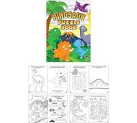 Pick2Basket 12 MINI Colouring Book Fun Dinosaur Puzzle 10.5CM*14.5CM