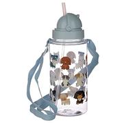 Pick2drop Kids Sipper Bottle Water Bottle with Flip Straw for Children Leak Proof Reusable Dog Squad Sipper Bottle 450ml Kids School Outdoor BPA Free