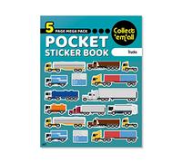 Pick2Drop Stickers for Kids Girls Self Adhesive Children 5 Sheets Gifts Reward Card Making Scrapbooking Including Fairies Unicorn Planes Stars Hearts Craft Trucks