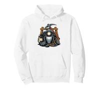 Pickaxe Miners Lamp Crossed Underground Miner Illustration Pullover Hoodie