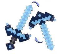 Pickaxe Sword Toys Variable Type, 2 Pack Foam Sword and Pickaxe ,Kids Role-Play Battle Accessory (Blue)