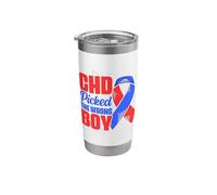 Picked Wrong Boy Heart Warrior Congenital Heart Defect CHD Stainless Steel Insulated Tumbler