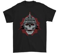 Pickelhaube Skull Prussian Helmet Biker Mens T-Shirt 100% Cotton Black L