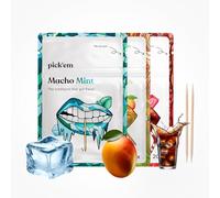 pick'em Flavoured toothpicks BestSeller 3-Pack [60x Flavoured TOOTHPICKS] - Mint, Mango, Cola (Our 3 bestsellers) - toothpicks with Flavour - toothpicks Wooden