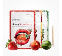 pick'em flavoured toothpicks Tropical Punch 3-Pack [60x FLAVOURED TOOTHPICKS] - the lifestyle alternative to chewing gum (fruity & tropic) - toothpicks with flavour - toothpicks