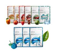 pick'em Flavoured Toothpicks Variety Pack, 9-Pack All 6 Flavours | Mint, peach, watermelon, strawberry, cola, mango & raspberry. Sugar free & vegan wooden toothpicks, a gum alternative