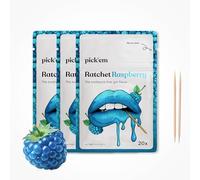 pick'em Ratchet Raspberry flavoured toothpicks LIMITED EDITION 3-Pack [60x FLAVOURED TOOTHPICKS ] - 3x raspberry (sweet & sour flavour) - toothpicks with flavour - toothpicks wooden