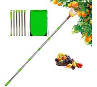 Picker Pole with Basket - Telescopic Fruit Harvesting Tool with Detachable Rustproof Grip | Lightweight Extendable Picker for Pear, Plum, Lemon, Apricot, Orchard Garden Use