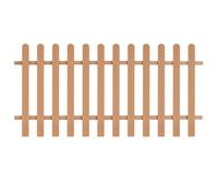 Picket Fence Brown WPC 200x100cm 12 Pickets 9cm Gaps Rustic Garden Easy Assemble
