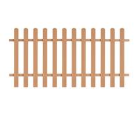 Picket Fence Brown WPC 200x100cm 12 Pickets 9cm Gaps Rustic Garden Easy Assemble