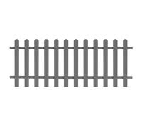vidaXL Picket Fence WPC 200x80 cm, Grey