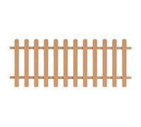 Picket Fence Rustic Brown WPC 200x80cm 12 Pickets 9cm Spacing Easy Assemble Pack