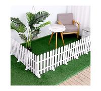 Picket Fencing Decorative PVC Plastic Animal Barrier, Edging Decor Protective Partition Fences for Indoor Outdoor Use, 50x20cm