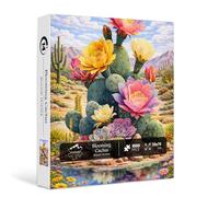 PICKFORU Cactus Puzzles for Adults 1000 Pieces, Succulent Desert Oasis Jigsaw Puzzle Flower, Hard Difficult Plant Landscape Art Theme as House Decor
