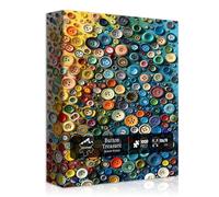 PICKFORU Colorful Buttons Puzzles for Adults 1000 Pieces, Hard Impossible Button Art Theme Jigsaw Puzzle, Rainbow Gradient Difficult Challenging for Adults