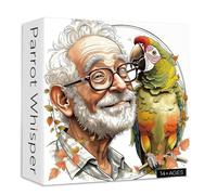 PICKFORU Parrot Whisper Puzzles for Adults, Nature Animal Love Jigsaw Puzzles 1000 Pieces, Hard Challenging Art Cute Bird Theme Puzzle