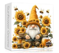 PICKFORU Sunflower Gnome Puzzle for Adults 1000 Pieces, Funny Garden Gnomes Honey Bee Jigsaw Puzzle, Floral Nature Themed Challenge for Adults Art