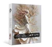 PICKFORU Tree of Life Goddess Puzzles for Adults 1000 Pieces, Elegant Lady Jigsaw Puzzle Carved Art, Hard Difficult Mystery Beauty Theme for Home Wall Decor