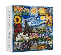 PICKFORU Van Gogh's Rhapsody Puzzles for Adults 1000 Pieces, Starry Night Flower Art Jigsaw Puzzles, Oil Painting Theme as Home Decor