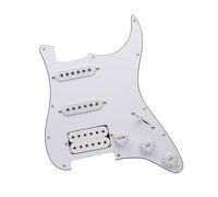 Pickguard Electric Guitar Pickguard And White Humbucker SSH Loaded Prewired Scratchplate Assembly (Color : 01)