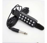 Pickguard Guitar Part Wooden Guitar Folk Sound Hole Pickup Guitar With 12-hole Bayonet Pickup Free Of Opening Pickup(Silver)