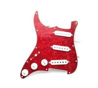 Pickguard Pickup Loaded Prewired Single Coil SSS Pickguard Pickups And Back Shroud Set For FD ST Electric Guitar(Red Pearl)