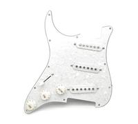 Pickguard Pickup Loaded Prewired Single Coil SSS Pickguard Pickups And Back Shroud Set For FD ST Electric Guitar(White Pearl)