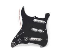 Pickguard Pickup Loaded Prewired Single Coil SSS Pickguard Pickups And Back Shroud Set For FD ST Electric Guitar(Black)